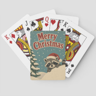Wasbeer Winter Drift Dier Kerstmis Pokerkaarten