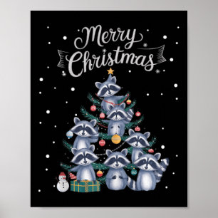 Wasbeer Xmas Tree Wasbeer Kerstboom Merry Christus Poster