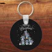 Wasbeer Xmas Tree Wasbeer Kerstboom Merry Christus Sleutelhanger (Voorkant)