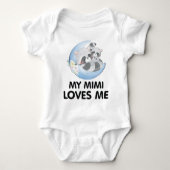 Wasbeerbloem Schattig Mijn Mimi Houdt Van Mij Romper (Voorkant)