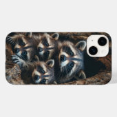 wasbeerfamilie Case-Mate iPhone case (Achterkant (horizontaal))