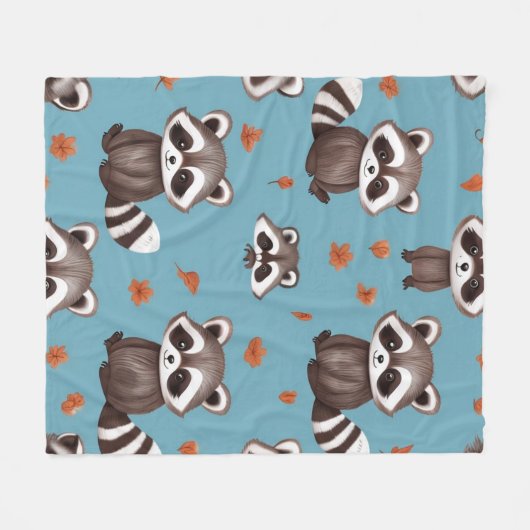 Wasbeerfeest Fleece Deken (Voorkant (Horizontaal))