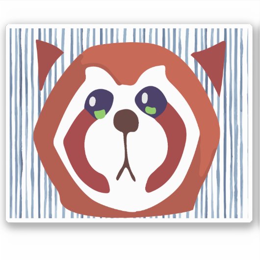 wasbeerkop sticker (Voorkant)