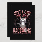 Wasbeerliefhebber gewoon een meisje dat van wasbee kaart (Voorkant / Achterkant)