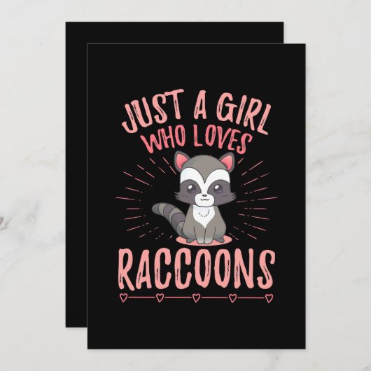Wasbeerliefhebber gewoon een meisje dat van wasbee kaart (Voorkant / Achterkant)