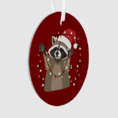 Wasbeerliefhebber Kerstverlichting Dier Kabouterho Ornament (voorkant)