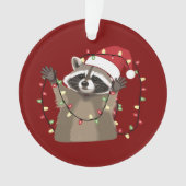 Wasbeerliefhebber Kerstverlichting Dier Kabouterho Ornament (voorkant)