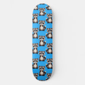 Wasbeerpatroon blauw ontwerp persoonlijk skateboard (Voorkant)