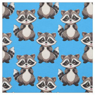 Wasbeerpatroon blauw ontwerp stof