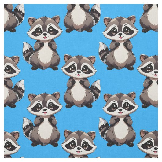 Wasbeerpatroon blauw ontwerp stof (Swatch)