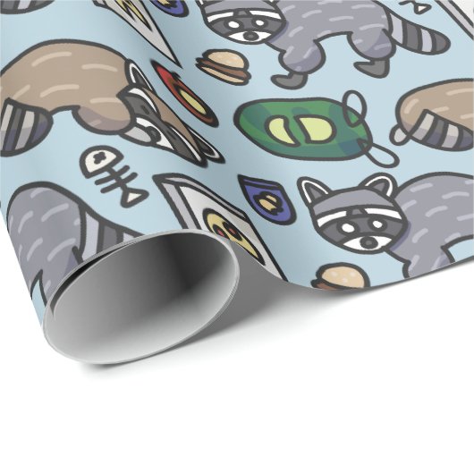 wasbeerpatroon cadeaupapier (Rol Hoek)