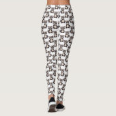 Wasbeerpatroon ontwerp wit leggings (Achterkant)