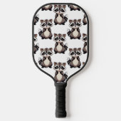 Wasbeerpatroon ontwerp wit pickleball paddle (Voorkant)