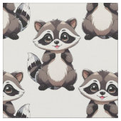 Wasbeerpatroon ontwerp wit  stof (Close Up)