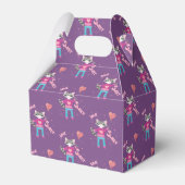 Wasbeerpatroon paarse Valentijnsdag gunst dozen Bedankdoosjes (Achterkant)