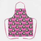 Wasbeerpatroon Roze ontwerp Schort (Voorkant)