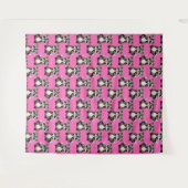 Wasbeerpatroon Roze Ontwerp  Wandkleed (Voorkant (horizontaal))