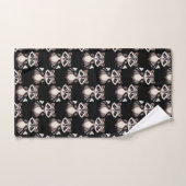 Wasbeerpatroon zwart design  bad handdoek (Handdoek)