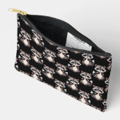 Wasbeerpatroon zwart design etui (Open)