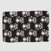 Wasbeerpatroon zwart design  golfhanddoek (Horizontaal)