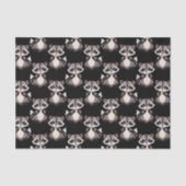 Wasbeerpatroon zwart design tissuepapier (Voorkant)
