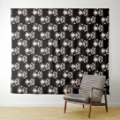 Wasbeerpatroon zwart wandkleed (In Situ (horizontaal))