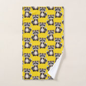 Wasbeerpatroonontwerp Geel Bad Handdoek (Handdoek)