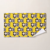 Wasbeerpatroonontwerp Geel Bad Handdoek (Handdoek)