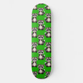 Wasbeerpatroonontwerp groen persoonlijk skateboard (Voorkant)