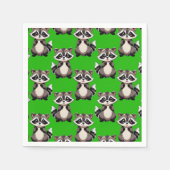 Wasbeerpatroonontwerp groen servet (Voorkant)