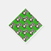 Wasbeerpatroonontwerp groen servet (Hoek)