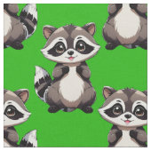 Wasbeerpatroonontwerp groen  stof (Close Up)