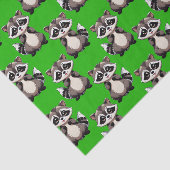 Wasbeerpatroonontwerp groen  tissuepapier (Detail)