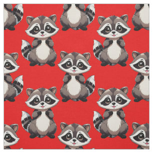 Wasbeerpatroonontwerp Rood Stof