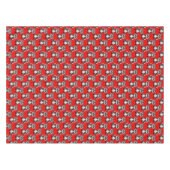 Wasbeerpatroonontwerp Rood Tafelkleed (Voorkant (Horizontaal))