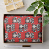 Wasbeerpatroonontwerp Rood Tissuepapier (Geschenk)