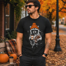 Wasbeervoetbal herfst beanie koffie graphic
