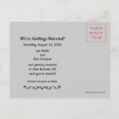 Wasberen bruiloft Save the Date Blue Aankondigingskaart (Achterkant)