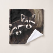 Wasberen Bruine Schattigee Boom Bad Handdoek (Wasdoekje)