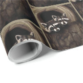 Wasberen Bruine Schattigee Boom Cadeaupapier (Rol Hoek)
