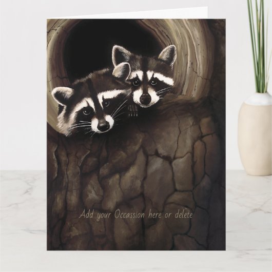 Wasberen Bruine Schattigee Boom Kaart (Voorkant)