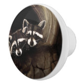 Wasberen Bruine Schattigee Boom Keramische Knop (Rechts)