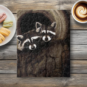 Wasberen Bruine Schattigee Boom Legpuzzel