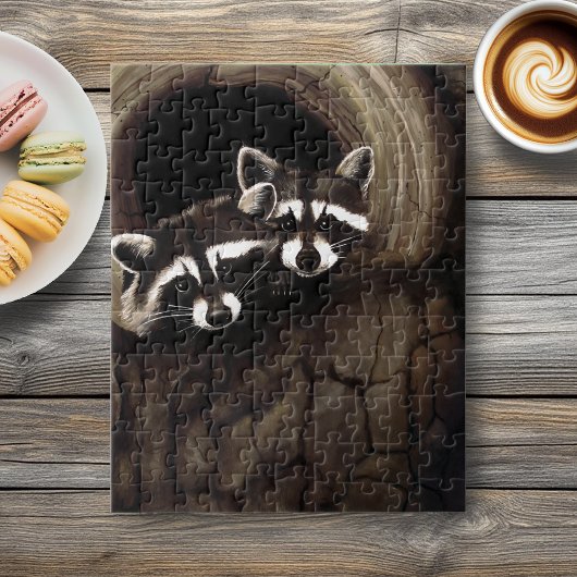 Wasberen Bruine Schattigee Boom Legpuzzel