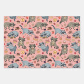 Wasberen en desserts inpakpapier set vel (Voorkant)