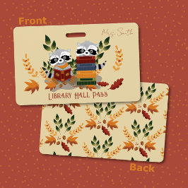 Wasberen met Boeken Bibliotheek Hall Pas Badge