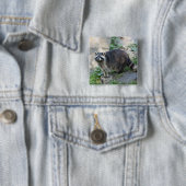Wasberen Spelden Vierkante Button 5,1 Cm (In situ)