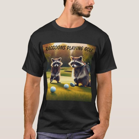 Wasberen spelen golf t-shirt (Voorkant)