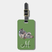 Wasbever Liefhebber Monogram Waterverf Bagagelabel (Voorkant verticaal)