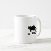 Wasbever met hondsdolheid koffiemok (Voorkant rechts)